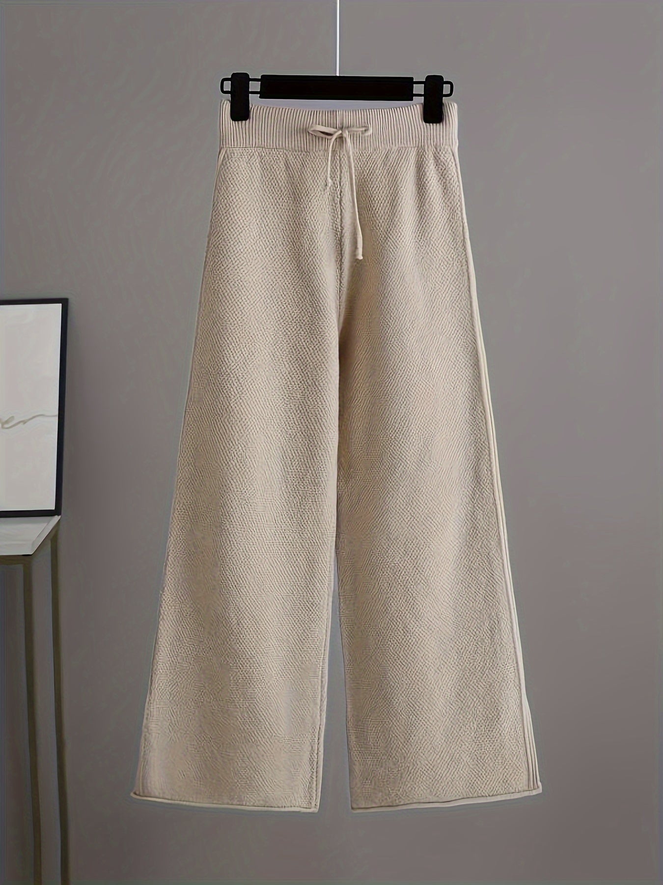 Autumn and Winter Fashion Casual Set: Loose Sweater and Wide-Leg Pants Two-Piece Outfit for Women