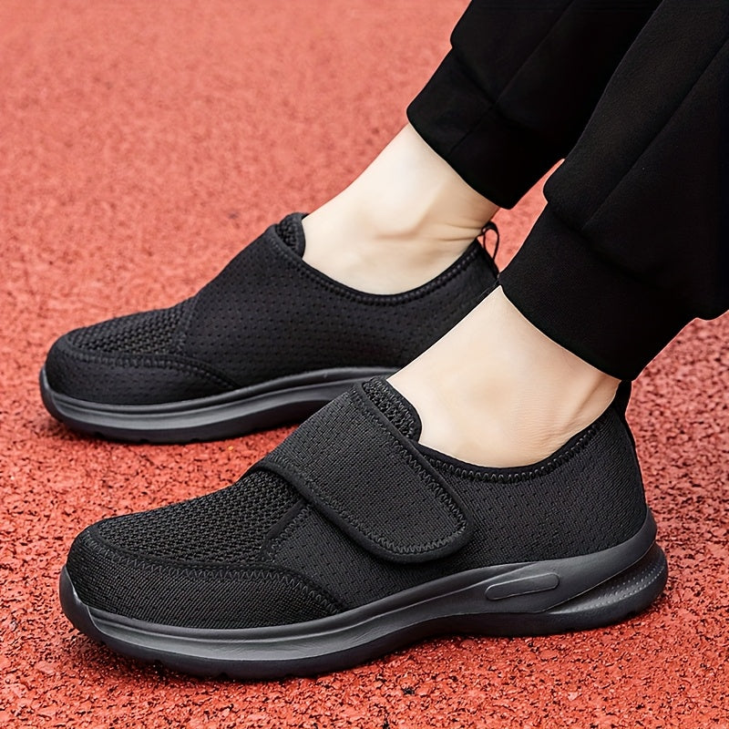Women'S Orthopedic Wide Feet Swollen Walking Shoes - Adjustable Hook-and-Loop Fastener Closure, Breathable Mesh Upper & MD Sole for All-Season Comfort, Casual Low-Top Sneakers, Plus Size Friendly, Comfy Shoes, Flexible Comfort Footwear