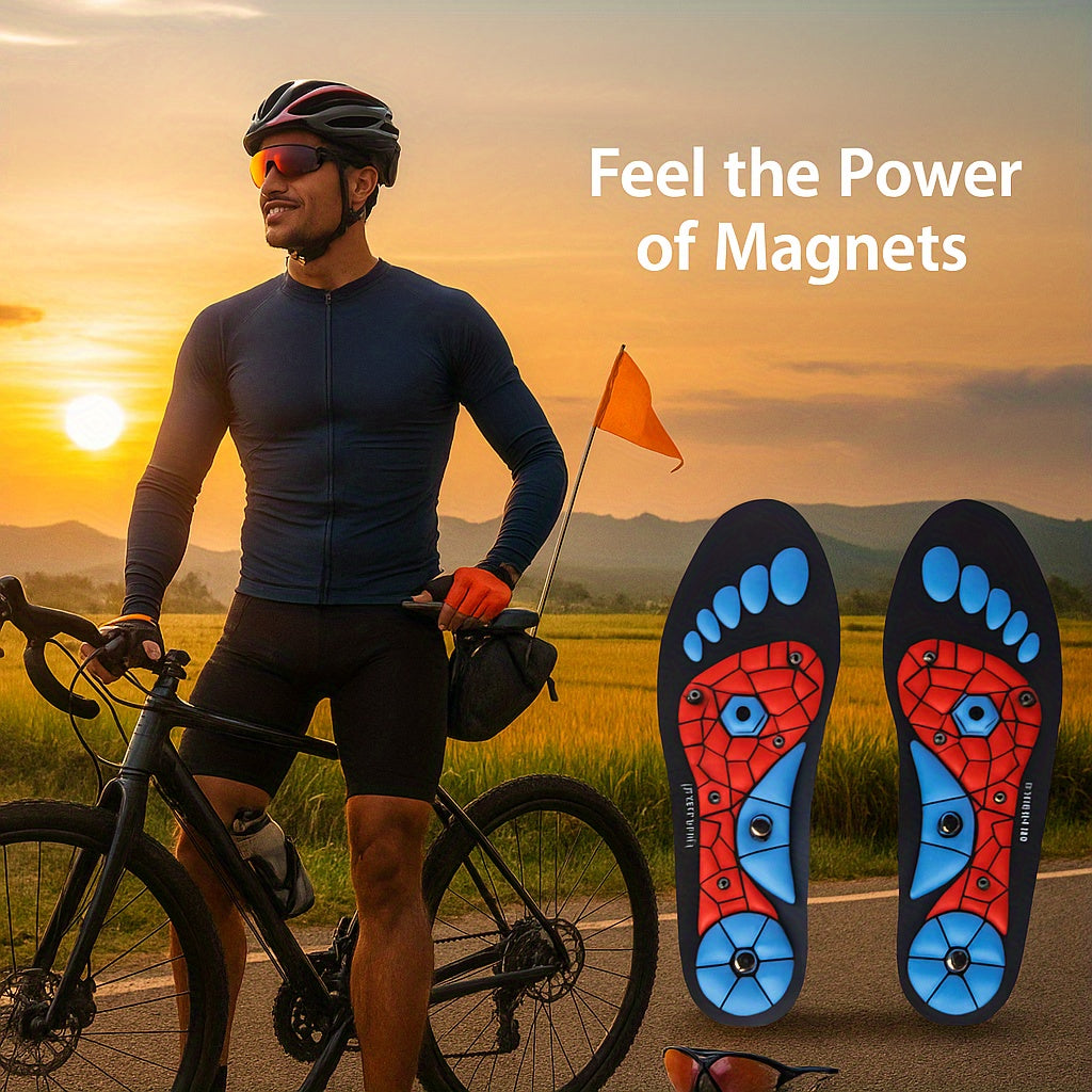 Magnetic Massage Insoles for Enhanced Circulation & Stress - Ergonomic Arch Support, Breathable Design, Comfortable for Long-Term Wear, Ideal for Commuting & Walking, Foot Care, Comfortable Footwear, Durable Construction