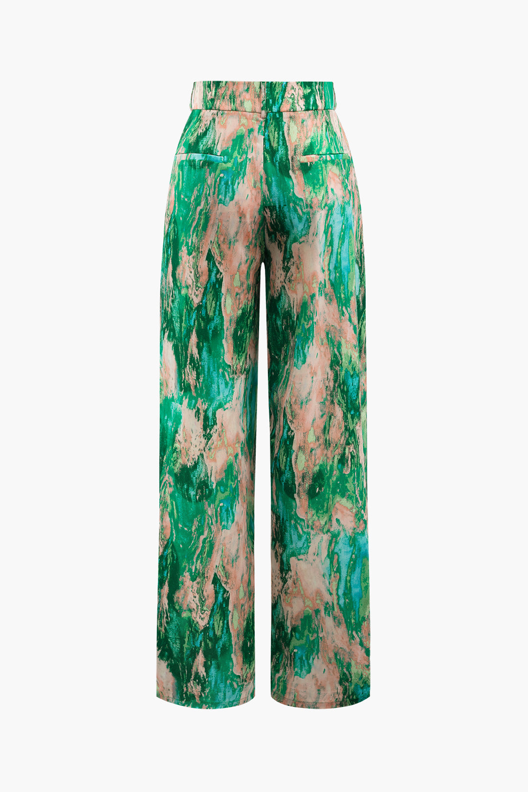 Juliana – Elegant marmorprint dame bukser i fuld længde-Pants-Zuruz-Zuruz
