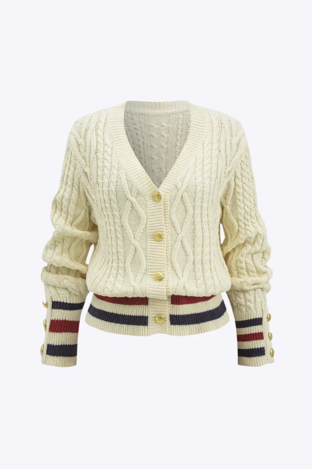 Primrose – Stilfuld Strikket Knap Patchwork Kvinde Cardigan-Cardigans-Zuruz-Beige-S-Zuruz
