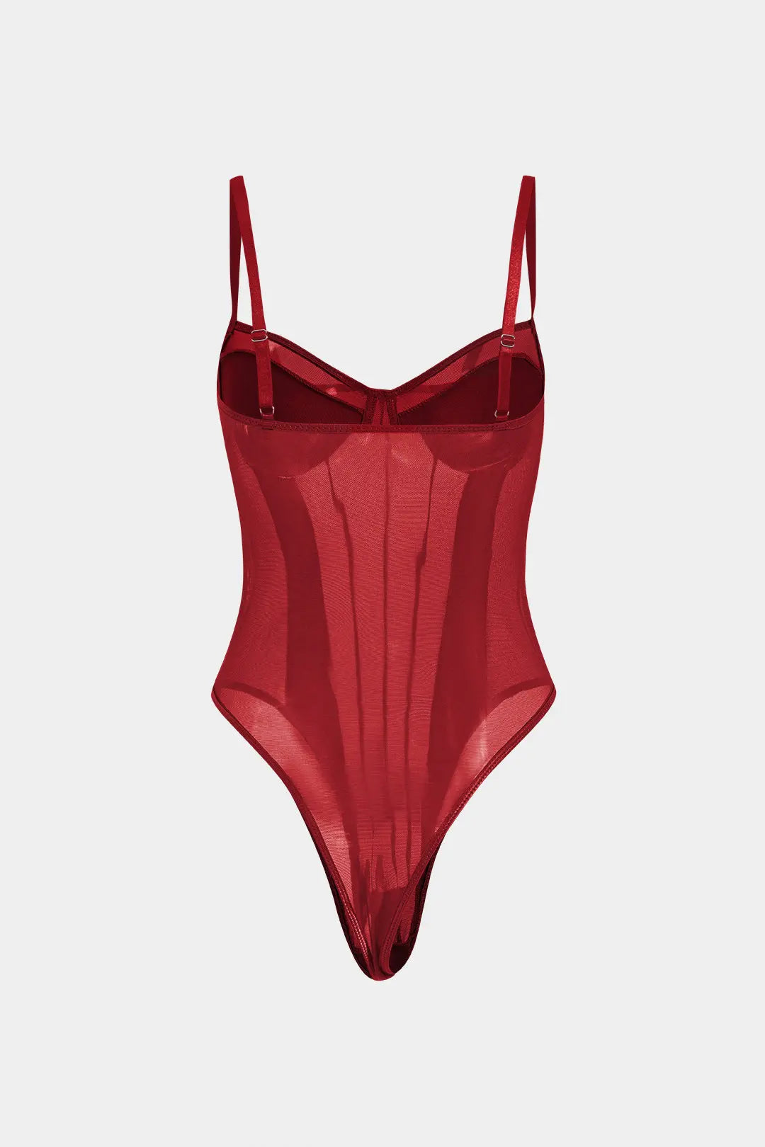 Delphine – Sexet rygfri mesh dame gennemsigtig korset bodysuit-Bodysuit-Zuruz-Zuruz