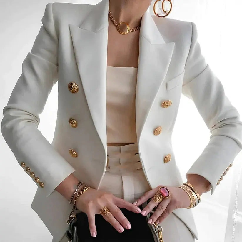 Celestina - Tidløs Elegance Kvinde Blazer-Jackets/ blazers-Zuruz-Hvid-XS-Zuruz
