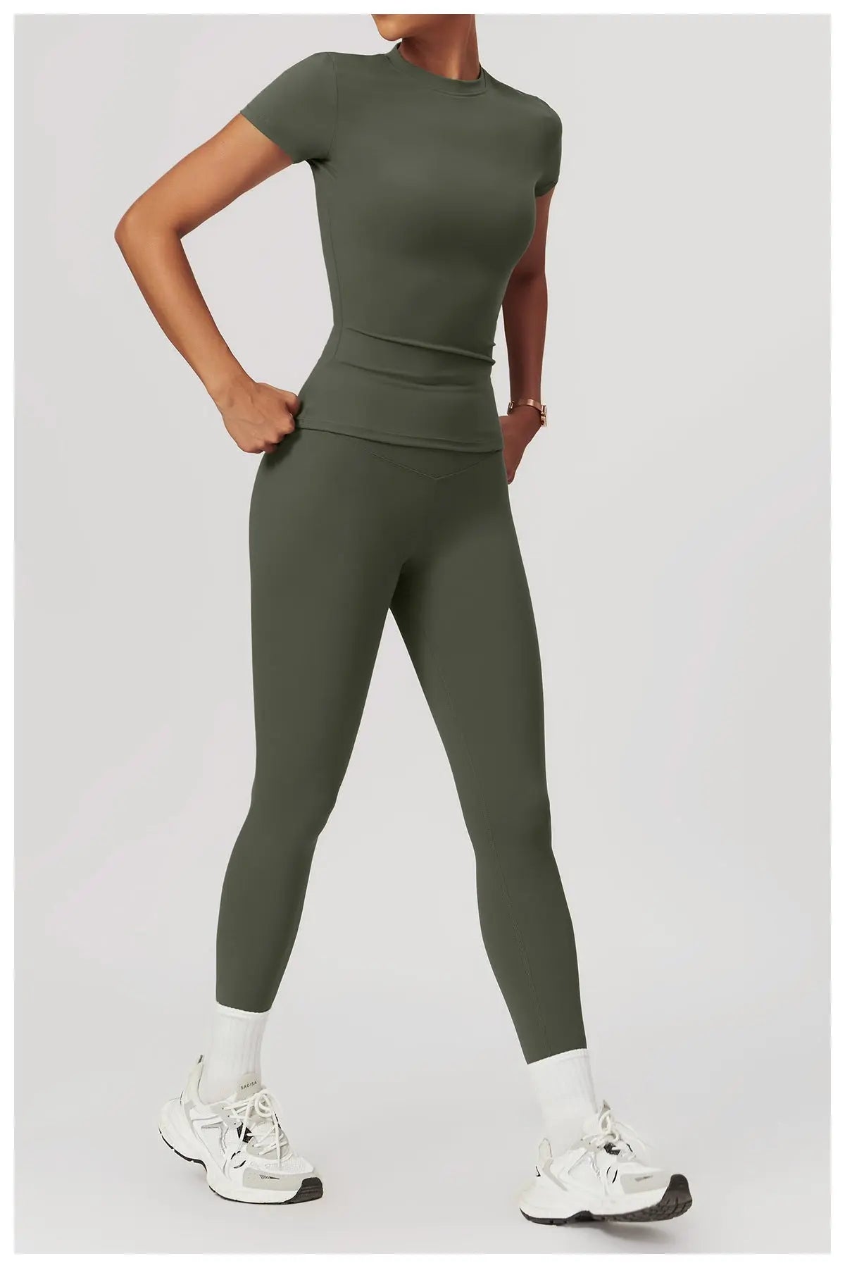Sabina – Skulpturerende aktiv pasform dame træningssæt-Shapewear-Zuruz-Mørkegrøn-S-Zuruz