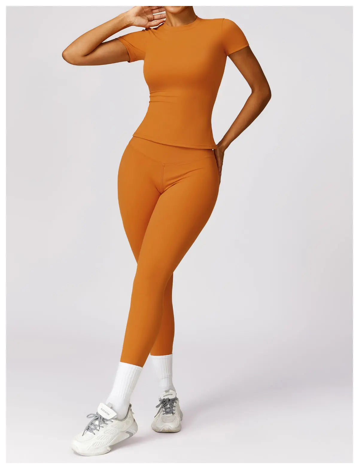 Sabina – Skulpturerende aktiv pasform dame træningssæt-Shapewear-Zuruz-Orange-S-Zuruz