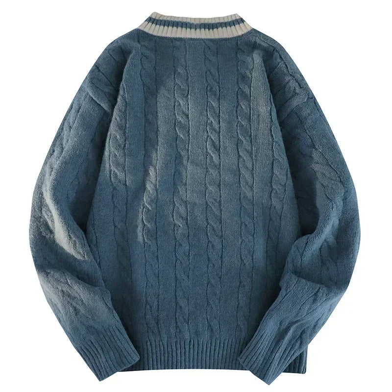 Rivano strik-sweater med V-hals