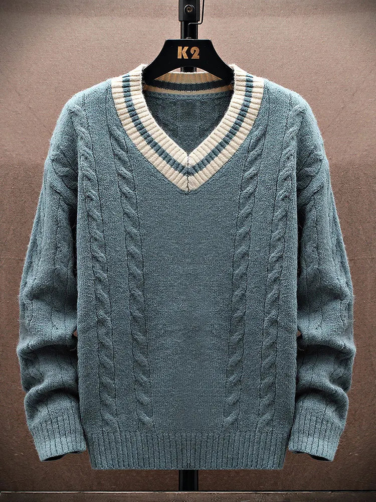 Rivano strik-sweater med V-hals