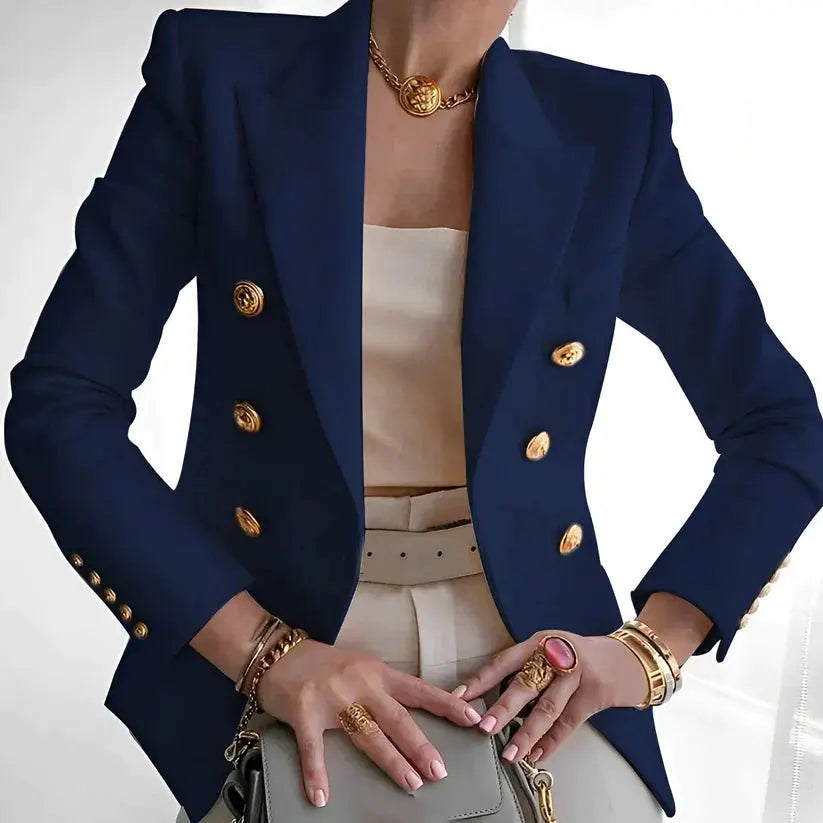 Celestina - Tidløs Elegance Kvinde Blazer-Jackets/ blazers-Zuruz-Marine-XS-Zuruz