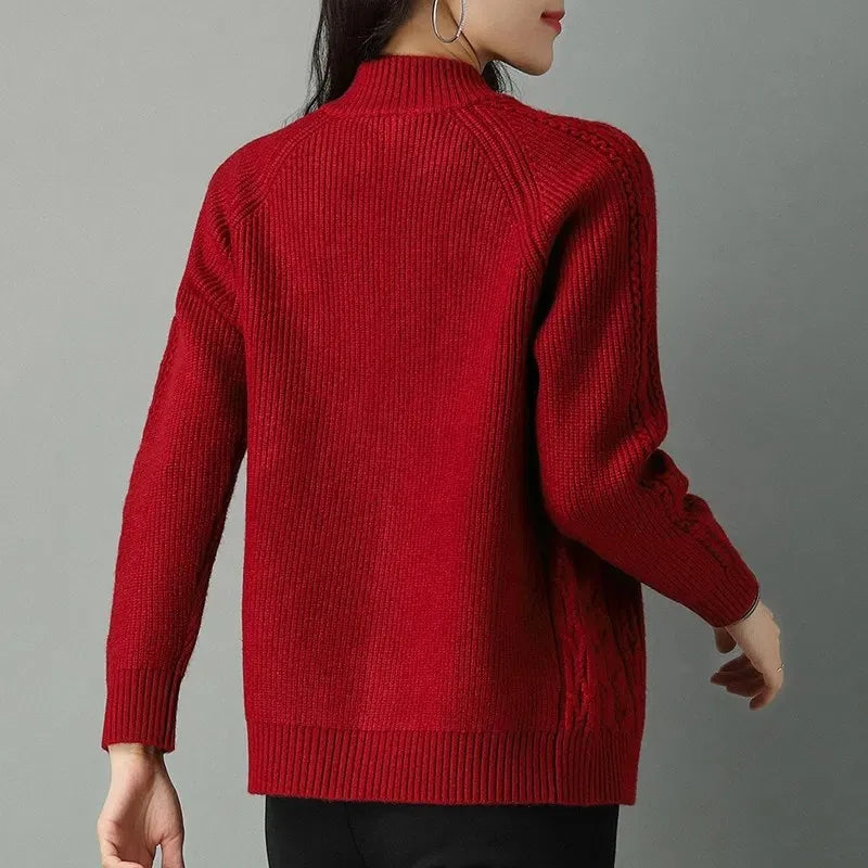 Maren Strikket Cardigan med lynlås