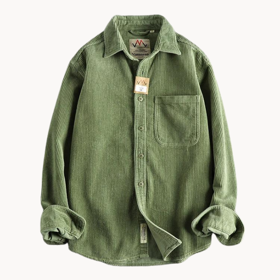 Overshirt med fløjlstekstur