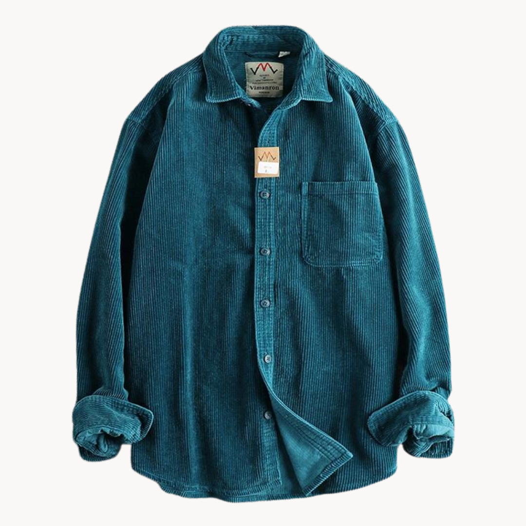 Overshirt med fløjlstekstur