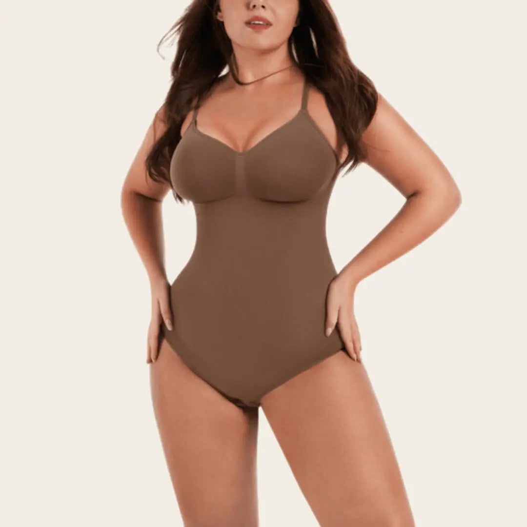 Elara – Slankende shapewear dame bodysuit 1+1 gratis-Shapewear-Zuruz-Mørkebrun-XS-Zuruz