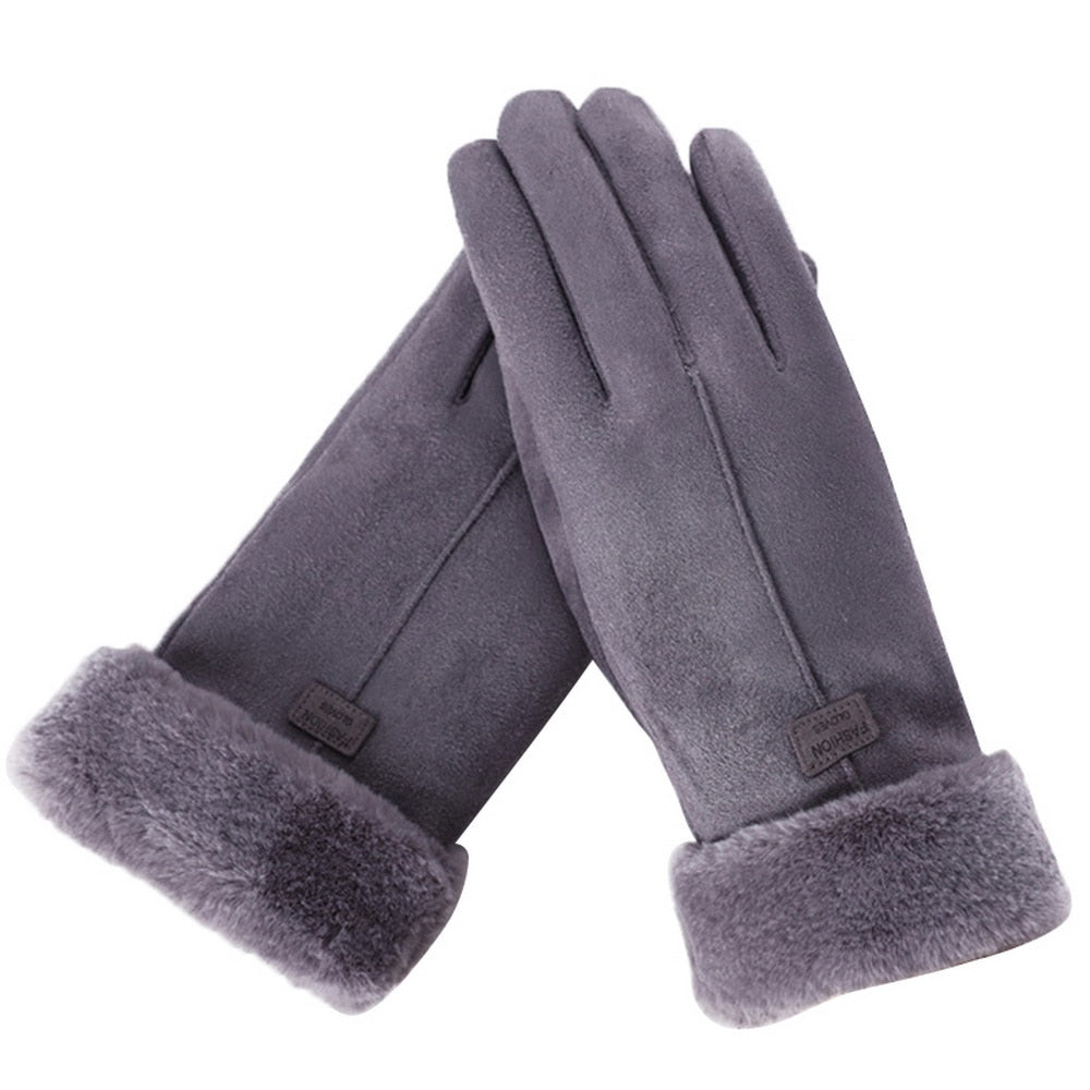 Insulated winter gloves with textured palm for secure grip in cold conditions