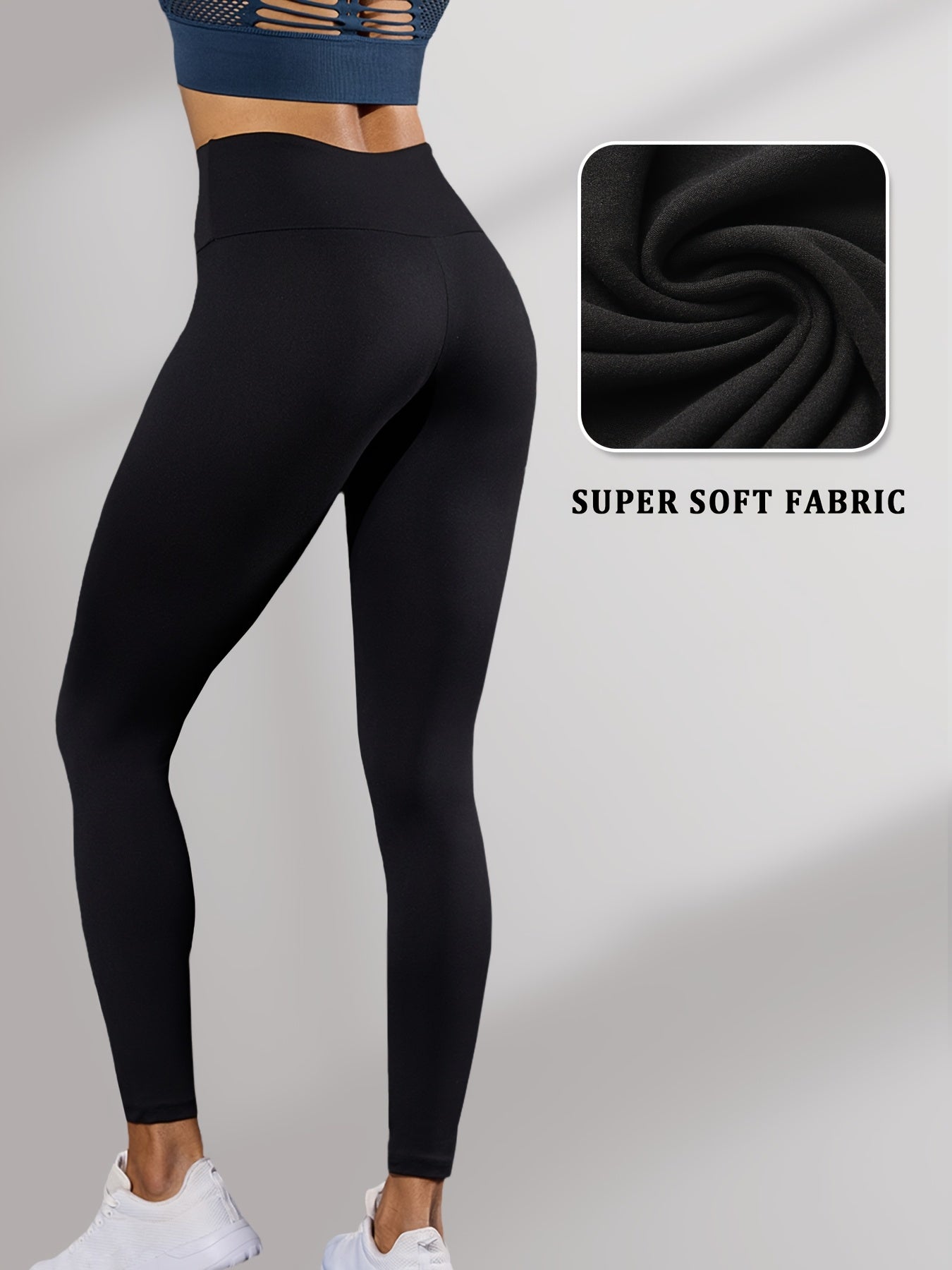 Høj Talje Leggings Med Mavekontrol Uden Gennemsigtighed