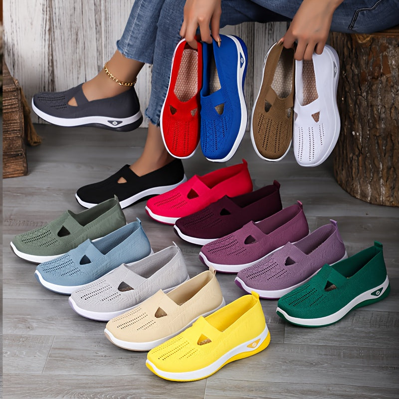 Women'S Athletic Shoes, Comfortable Casual Walking Shoes, Flexible and Lightweight, Breathable Fabric for Women'S Woven Orthopedic Soft Sole Shoes with Unique Platform and Wedge Design, Easy Slip-On Style, Provides Free and Comfortable, Suitable for 5 Di