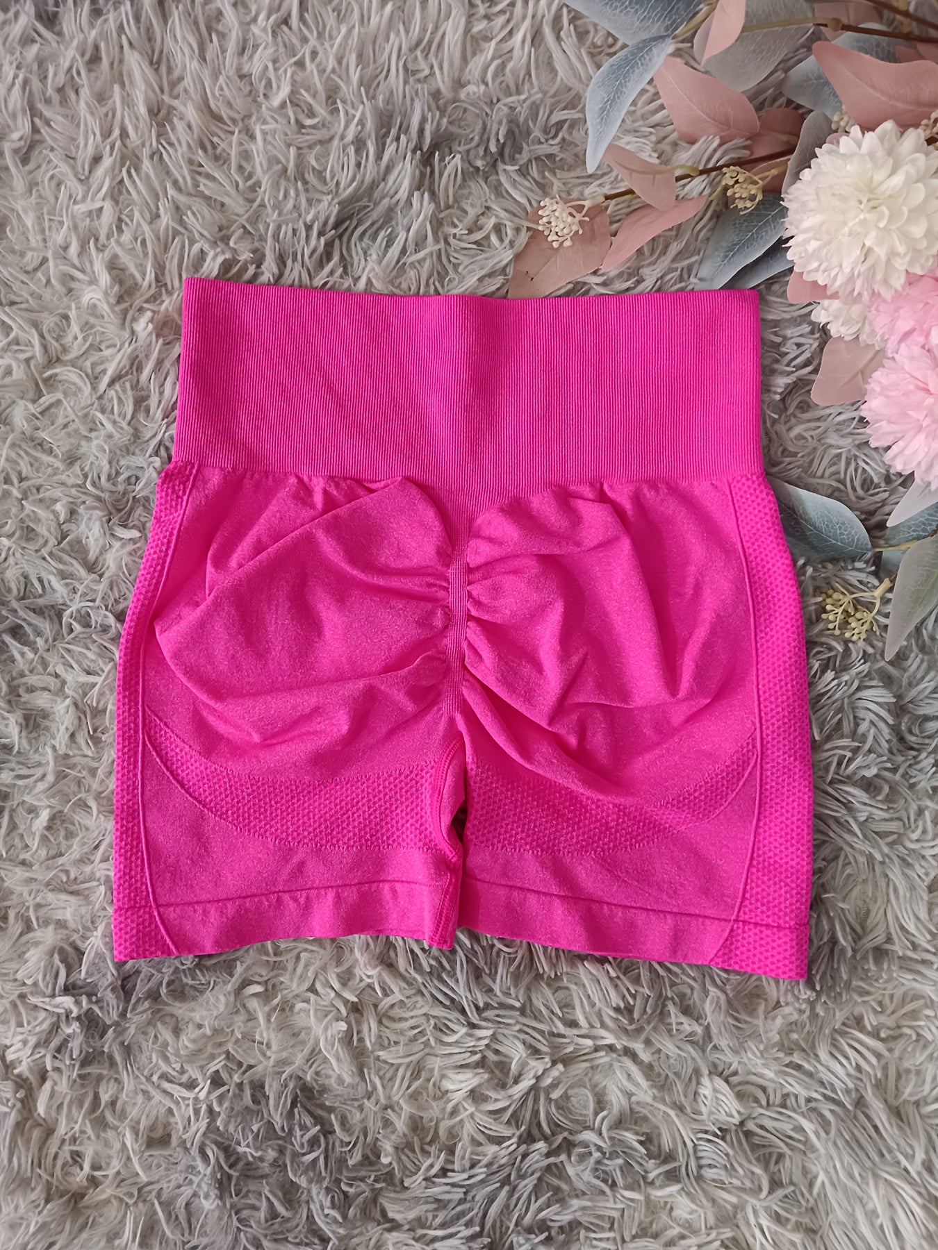 Women'S High-Waisted Seamless Yoga Shorts - High-Elasticity Tummy Control Butt-Lifting Workout Shorts for Gym, Running & Yoga | Four-Way Stretch, Solid Color, All-Season Comfort, Gym Apparel, Sleek Design, Highelasticity Fabric