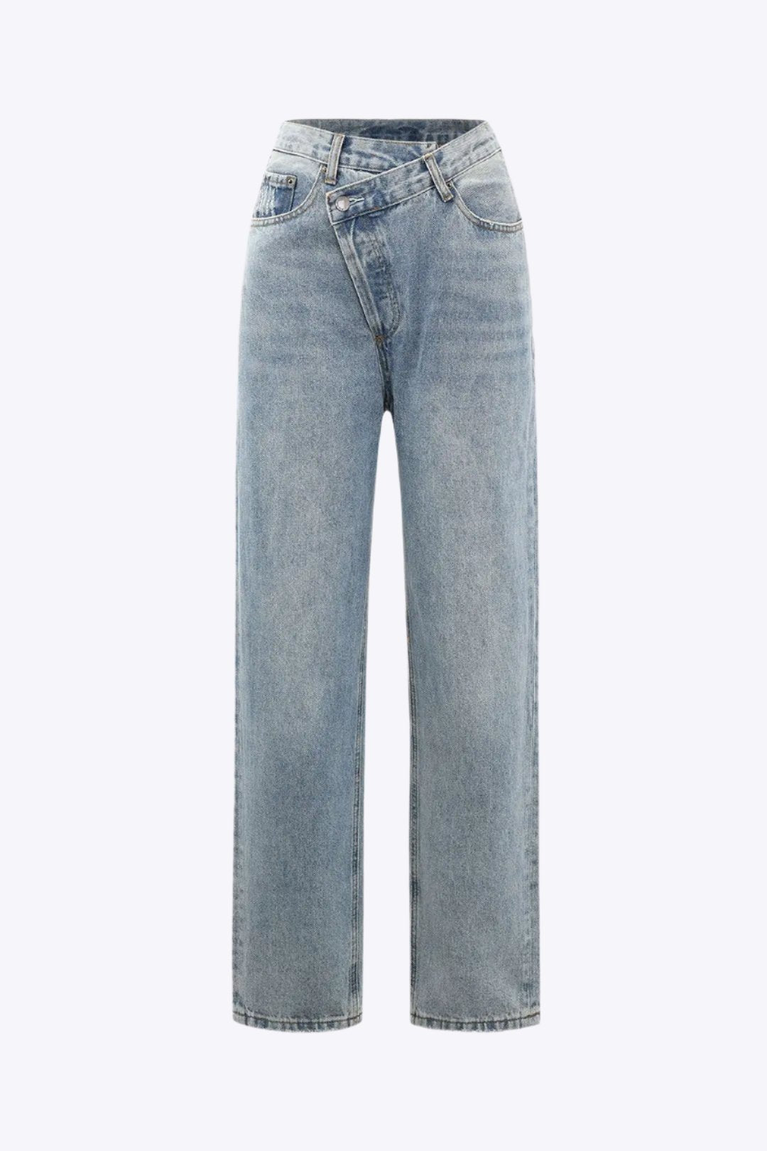 Philomena - Moderne Asymmetrisk Pasform Casual Kvinde Jeans-Jeans-Zuruz-Lys Vask Blå-XXS-Zuruz