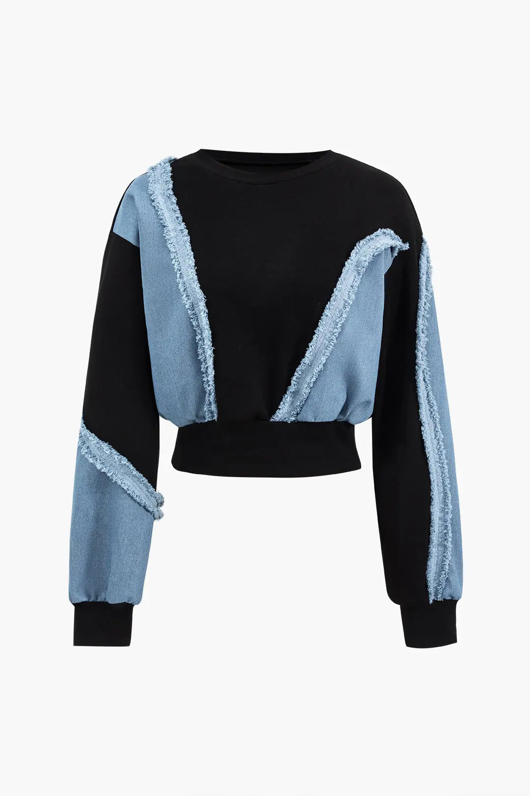 Sibylle - Trendy Denim Patchwork Kvinde Top & Bukser Sæt-Sets-Zuruz-Zuruz