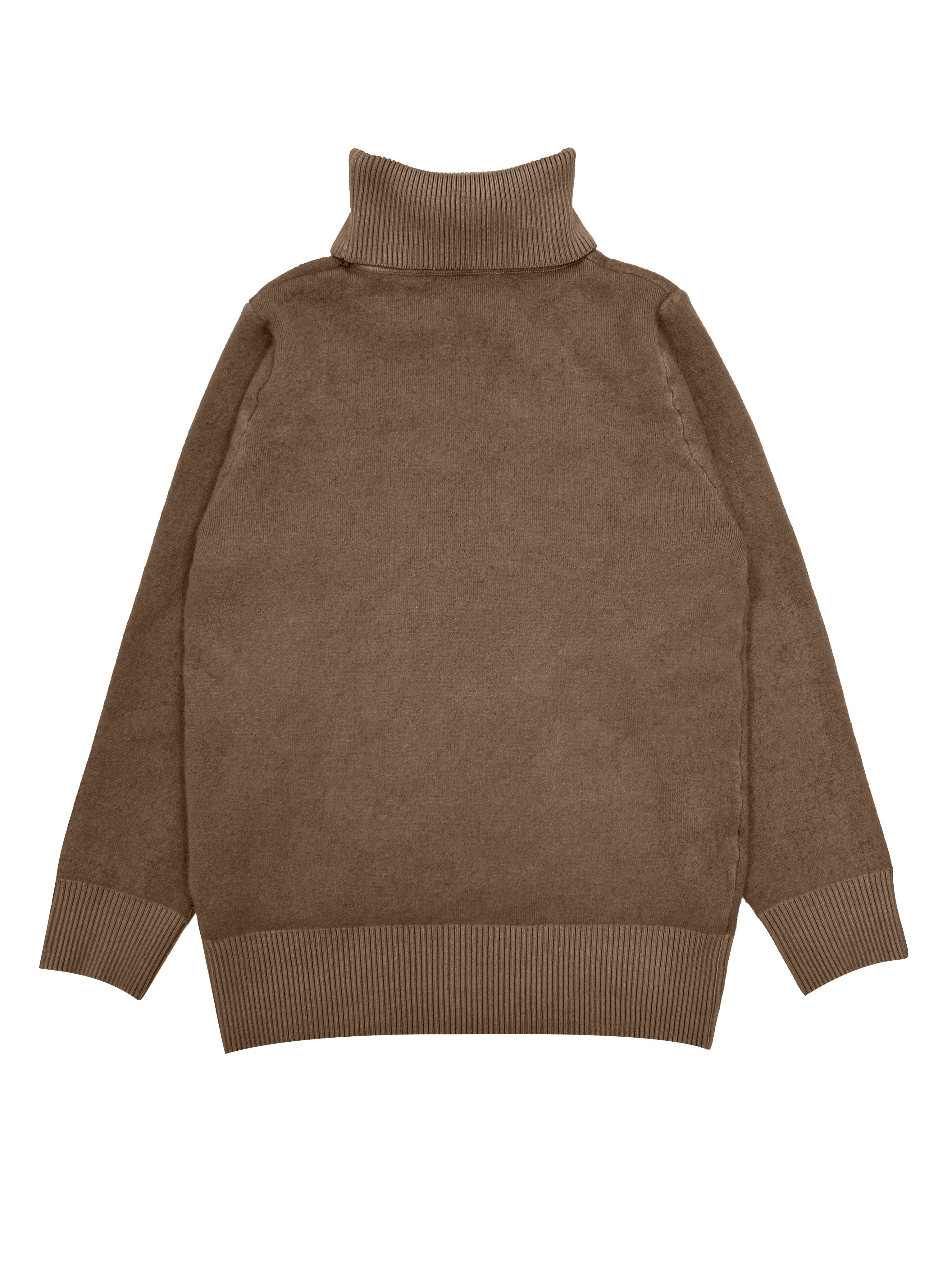Women's Casual High Neck Turtleneck Sweater - Soft Stretchy Pullover, Solid Color Fall Winter Warmth, Hand Wash/Dry Clean, Comfortable Autumn Wear, Minimalistic Design, Medium Elasticity