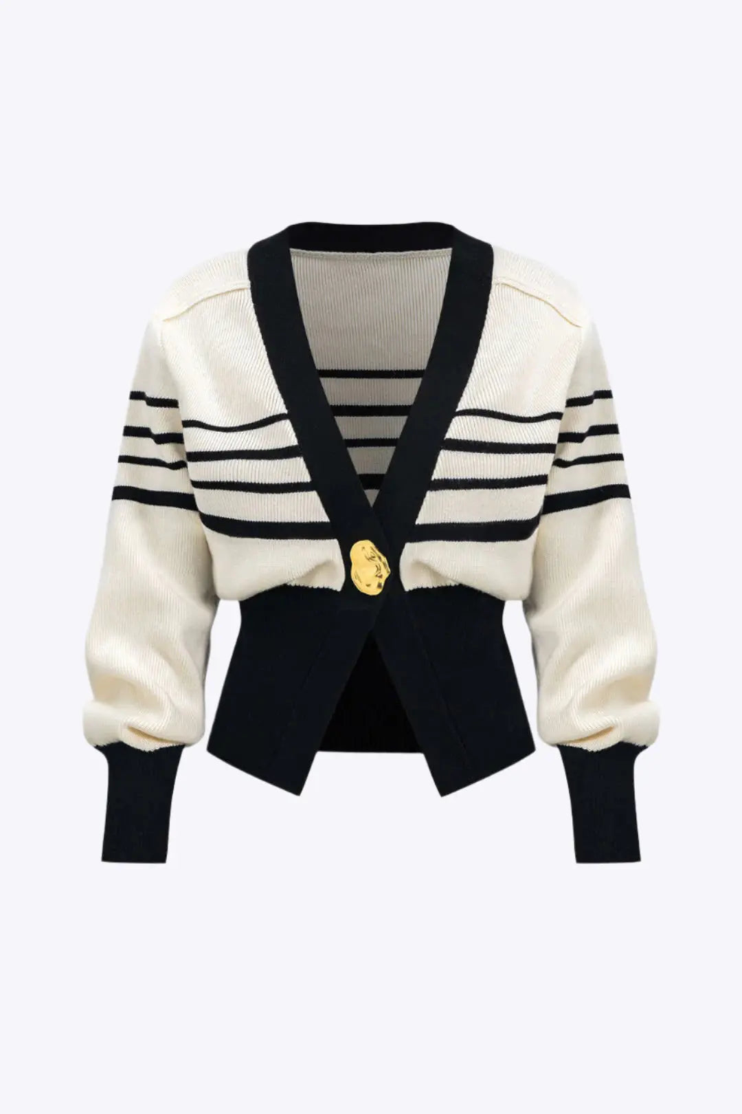 Selina – Kontrast Pyntesøm Rullekrave Kvinde Cardigan-Cardigans-Zuruz-Kontrast-S-Zuruz