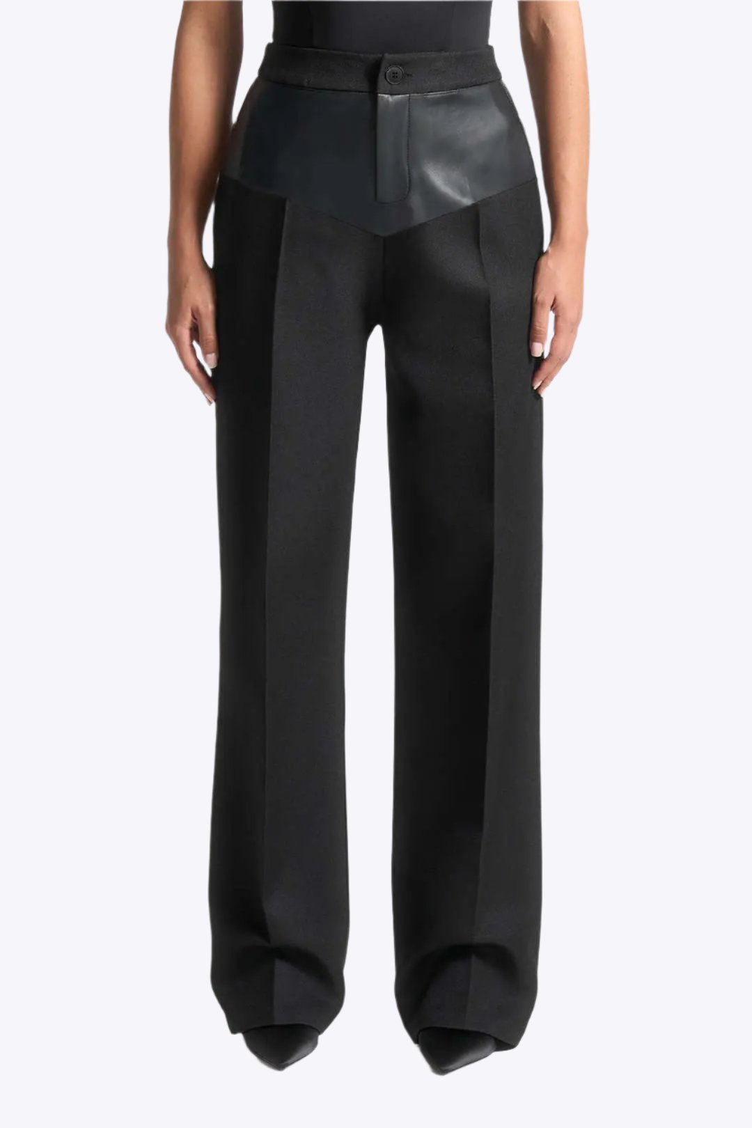 Caterina - Stilfuldt Moderne Patchwork Kvinde Bukser-Pants-Zuruz-Sort-XS-Zuruz