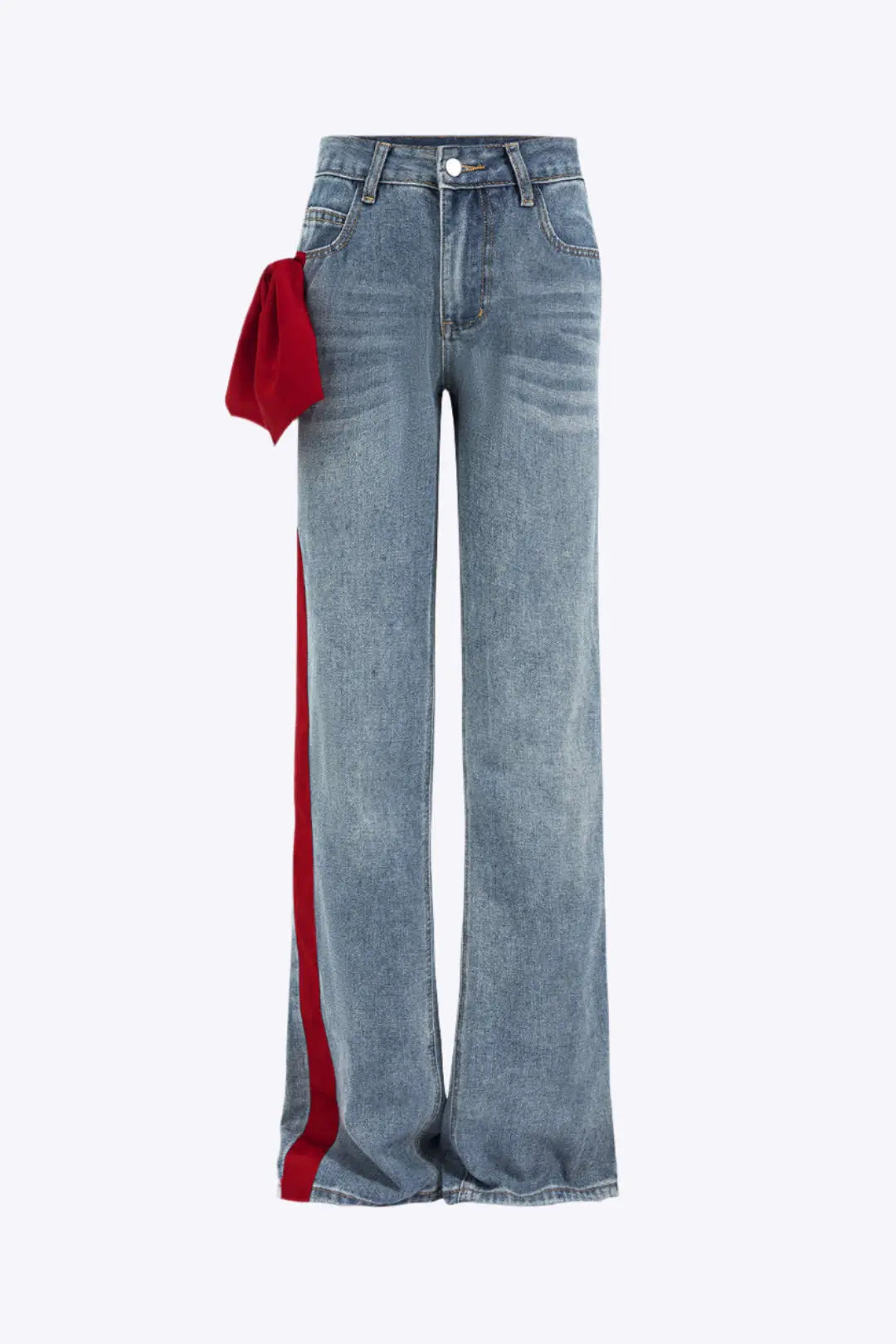 Romilda - Chic Sløjfedetaljer Kvinde Jeans-Jeans-Zuruz-Bourgogne-XS-Zuruz