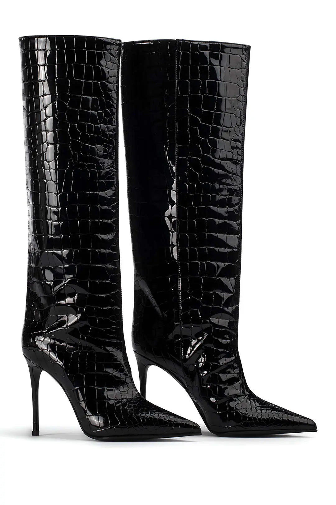 Chiara - Stilfuld Knæhøj Elegance Over Knæet Kvinde Støvler-Shoes-Zuruz-Sort-4-Zuruz