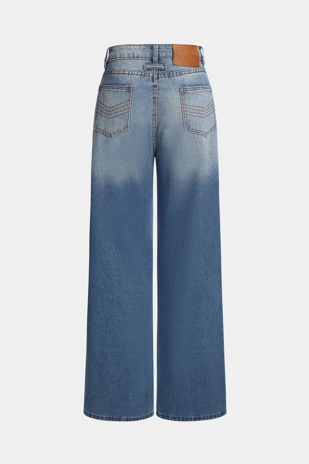 Philomela – Klassisk knap-pasform dame straight leg jeans-Jeans-Zuruz-Zuruz
