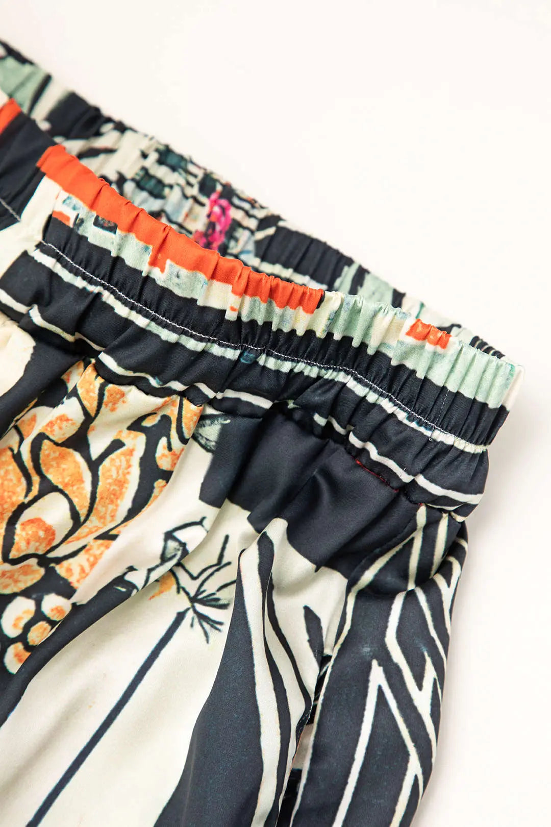 Odessa - Chic Blomsterprint Højtaljede Lige Ben Kvinde Bukser-Pants-Zuruz-Zuruz