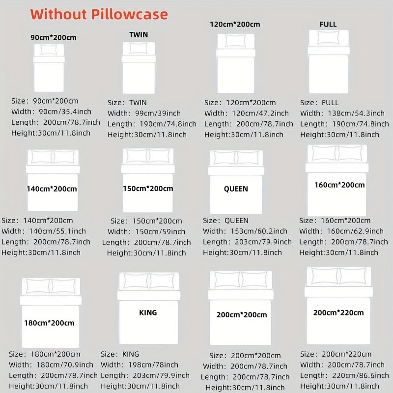 1pc Fitted Sheet - Soft and Comfortable Bedding Set - 100% Polyester - Deep Pocket Design - Suitable for Bedroom or Hotel Use - Excludes Pillow Core and Pillowcase