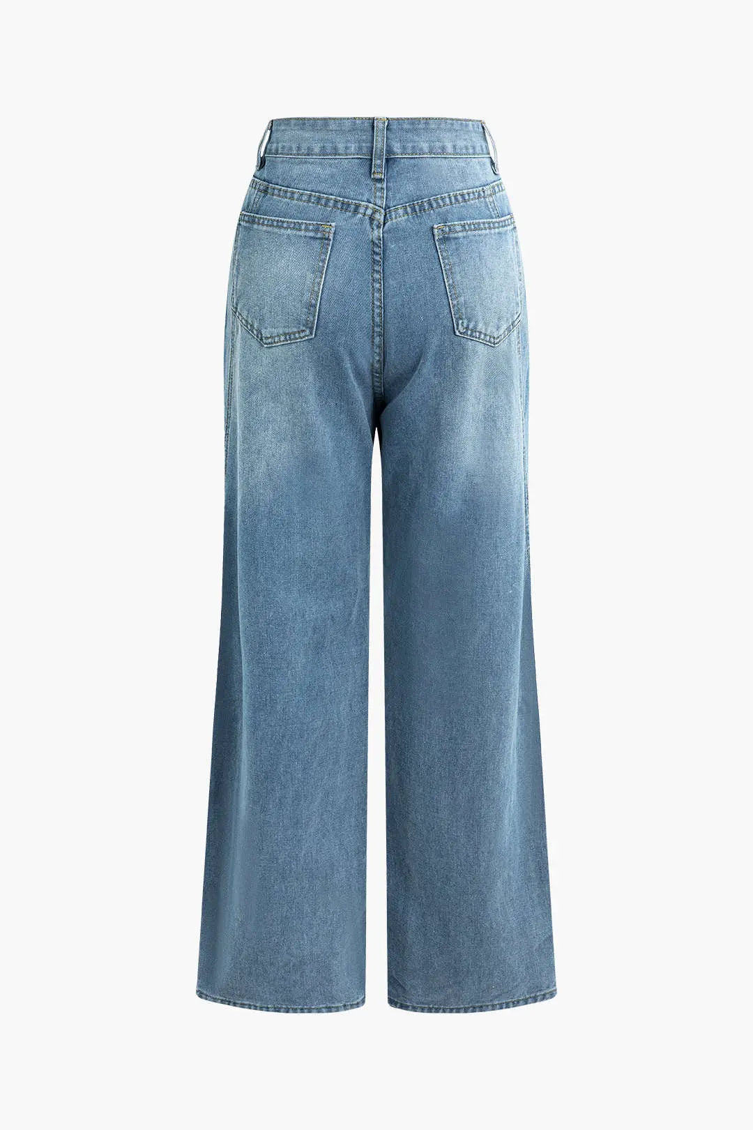 Justina - Stilfuldt Falmet Design Lige Ben Kvinde Jeans-Jeans-Zuruz-Zuruz