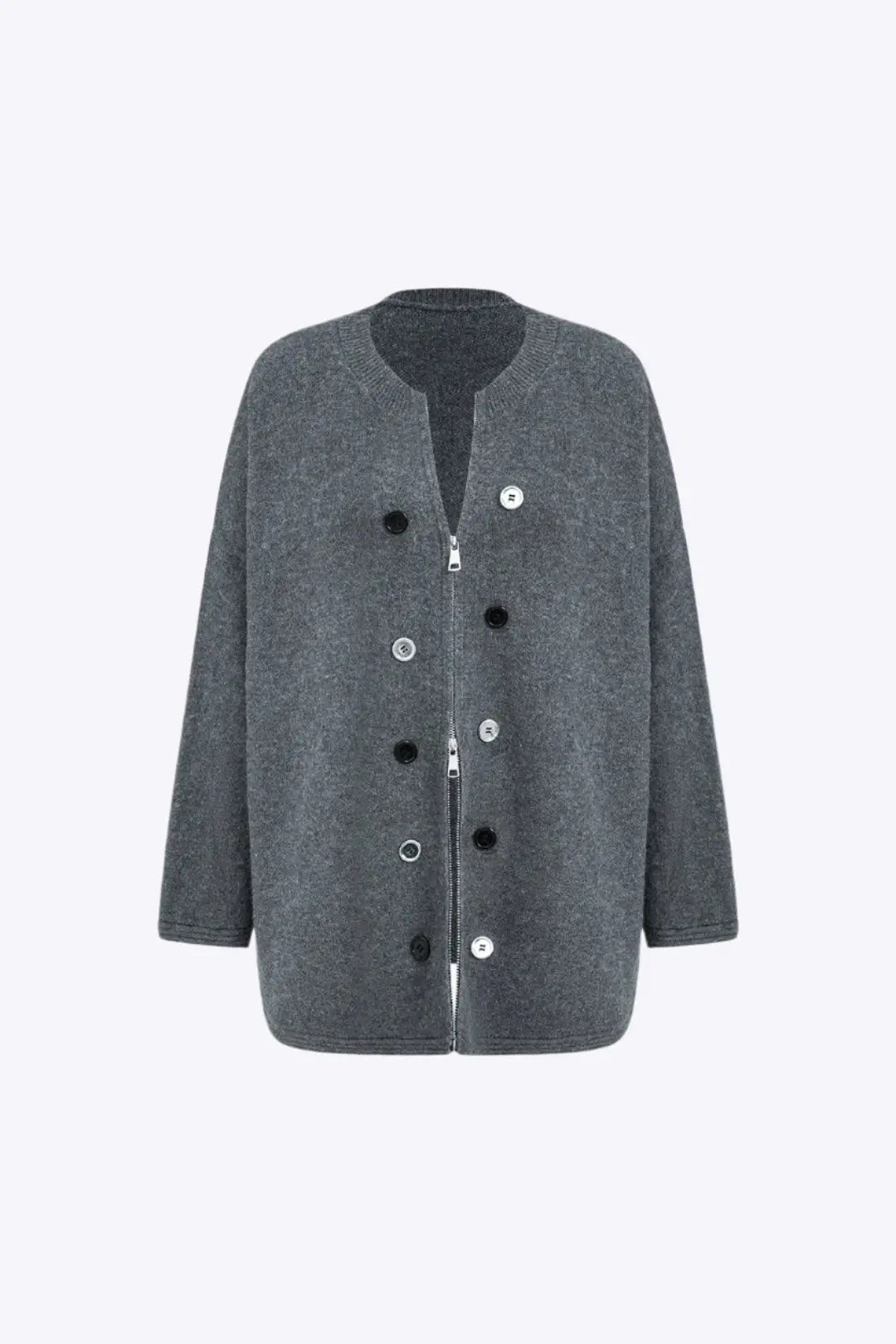 Fabienne – Varm Skræddersyet Strikket Cardigan til Kvinder-Cardigans-Zuruz-Grå-S-Zuruz