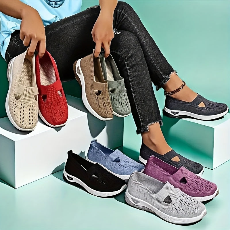 1 Pair Women's Breathable Mesh Lace-Up Sneakers, Lightweight & Supportive PVC Sole, Solid Color, All-Season Casual & Sporty Shoes for Women