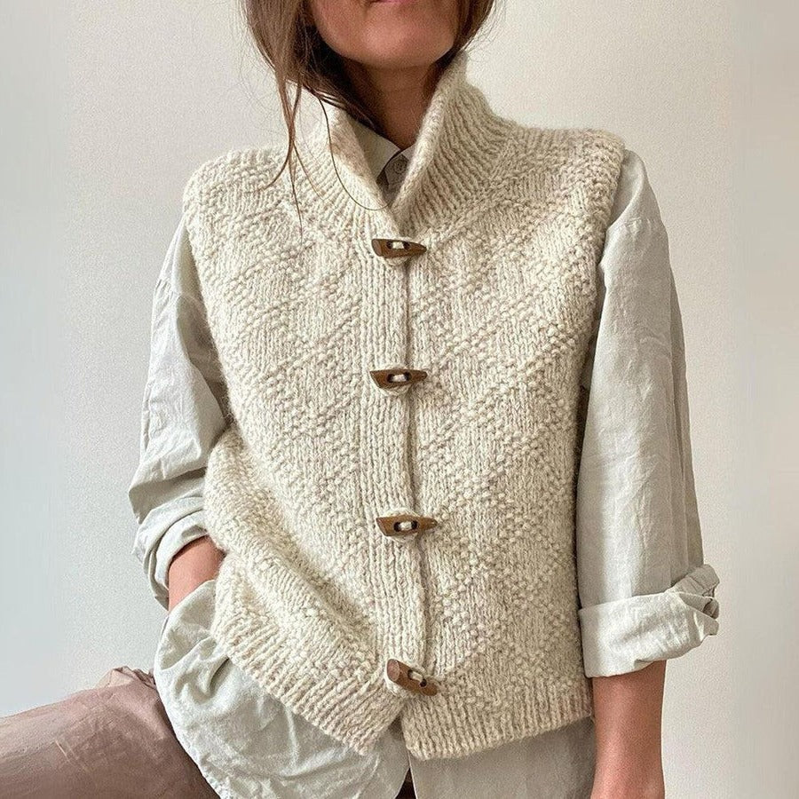 Ardelle tekstureret knapvest