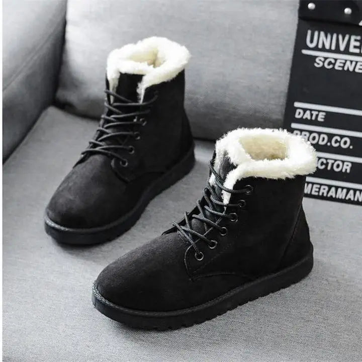 Bianka - Polstret Vandtæt Design Kvinde Vinter Ortopædiske Støvler-Orthopedic shoes-Zuruz-Sort-3-Zuruz