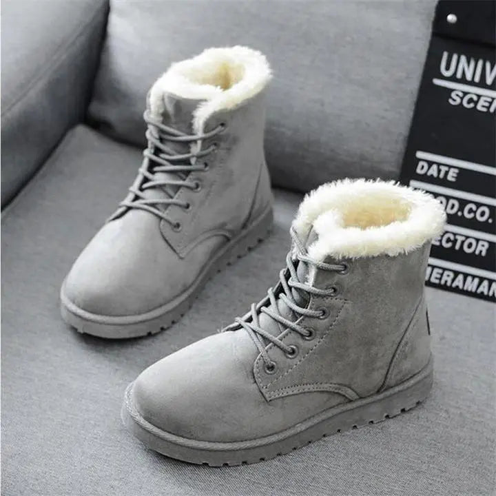 Bianka - Polstret Vandtæt Design Kvinde Vinter Ortopædiske Støvler-Orthopedic shoes-Zuruz-Grå-3-Zuruz