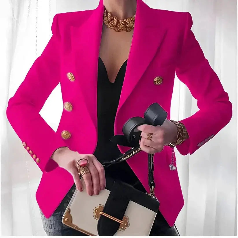 Celestina - Tidløs Elegance Kvinde Blazer-Jackets/ blazers-Zuruz-Lyserød-XS-Zuruz